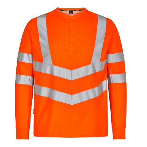 Engel Grandad T-shirt L/S, Größe: 5XL, Farbe: Orange 9548-182-10  