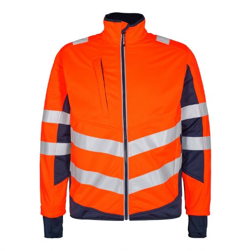 Engel Softshell-Jacke, Größe: XS, Farbe: Orange/Blue Ink 1158-237-10165  