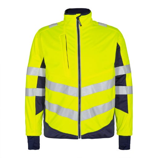 Engel Softshell-Jacke, Größe: 5XL, Farbe: Gelb/Blue Ink 1158-237-38165  