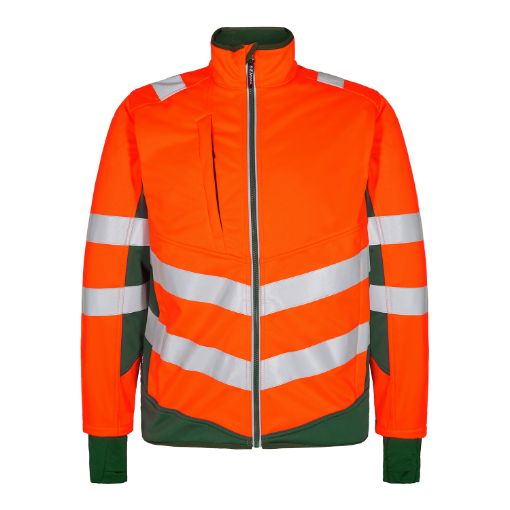 Engel Softshell-Jacke, Größe: 6XL, Farbe: Orange/Grün 1158-237-101  