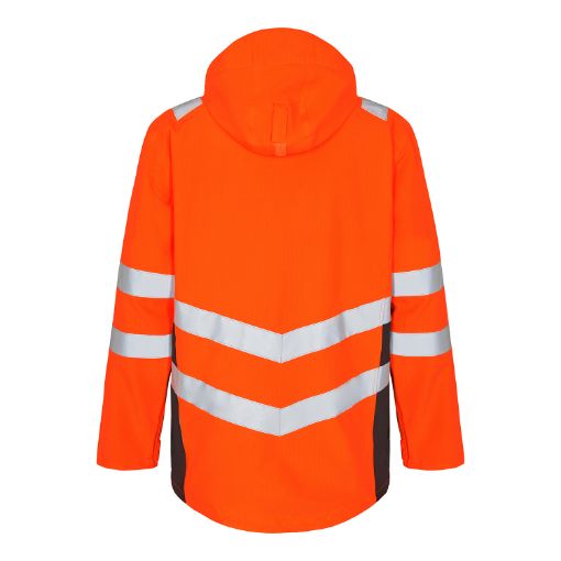 Engel Shell Parka-Jacke, Größe: M, Farbe: Orange/Anthrazitgrau 1145-930-1079  