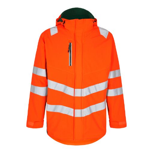 Engel Shell Parka-Jacke, Größe: XL, Farbe: Orange/Grün 1145-930-101  