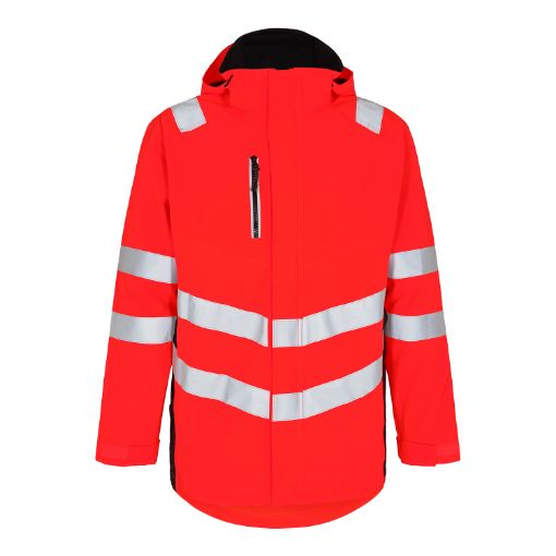 Engel Shell Parka-Jacke, Größe: 2XL, Farbe: Rot/Schwarz 1145-930-4720  