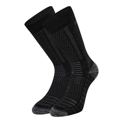 Engel Socken mit Merinowolle, Größe: 44-46, Farbe: Schwarz/Anthrazitgrau 9107-6-2079  