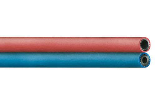 Zwillingsschlauch 6x5 blau/9x3,5 rot konf./5m Rolle: 5 m, Anschlüsse verpreßt  