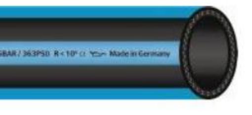Trix-Blaustrahl 19x5,0 mm blau/schwarz VE40 Rolle: 40 m, max. Betriebsdruck 25 bar Temperaturbereich -40 bis + 85°C 