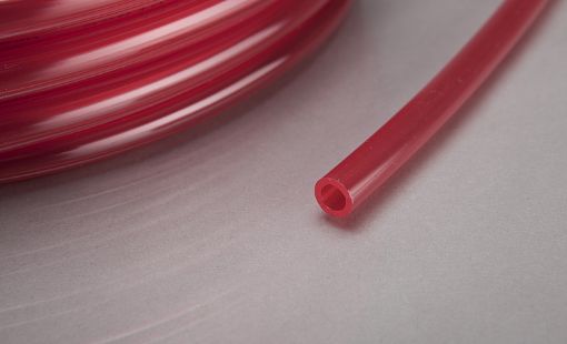 PVC Schlauch 6x2 mm, rot transparent Innendurchmesser 6 mm, Wandstärke 2 mm, Außendurchmesser 10 mm, RL100 Lebensmittelechter Schlauch für Luft und Flüssigkeiten 