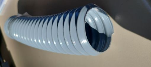 PVC-Spiralschlauch 130mm grau/St.Vac-M.VE10 Absaugschlauch grau, Innen-Ø 130 mm, mittelschwer, mit Stahlspirale 