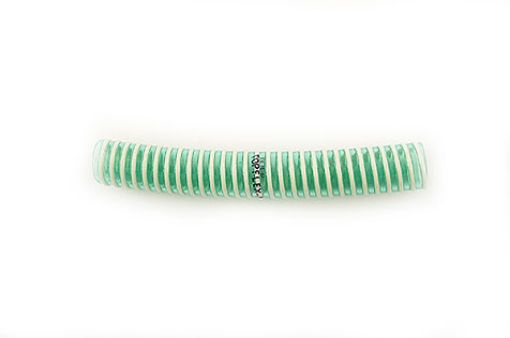 PVC Spiralschlauch 76x5 mm, grün transparent Innendurchmesser 76 mm, Wandstärke 5 mm, Außendurchmesser 86 mm, RL50 Kunststoff Saug- und Druckschlauch mit Hart-PVC-Spirale weiß 