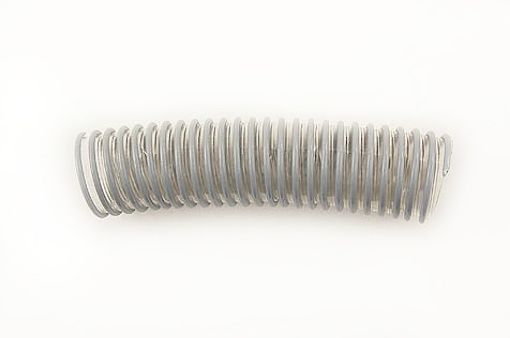 PU Spiralschlauch lebensmittelecht mit Hart-PVC-Spirale blau 32x3,5 mm, transparent Innendurchmesser 32 mm, Wandstärke 3,5 mm, Außendurchmesser 39 mm, RL20  