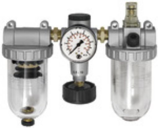 850 C Wartungseinheit 3-teilig Standard G 1/2 / 0,5 - 10 bar mit Handablassventil  