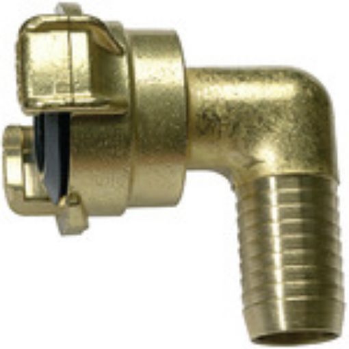 K 304 GEKA-Winkelschlauchstück, 360°C drehbar Anschluss LW 25 mm / Messing blank Betriebsdruck max. 40 bar Med. Umgebungstemp. -30°C - + 100°C 