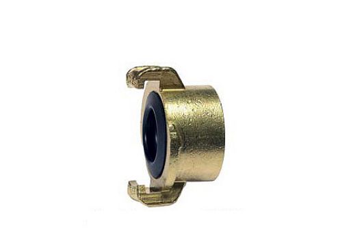 GK-SCHNELLKUPPLUNG INNENGEWINDE 1" MESSING Klauenweite 40mm, Dichtung: NBR schwarz GKI10MS 