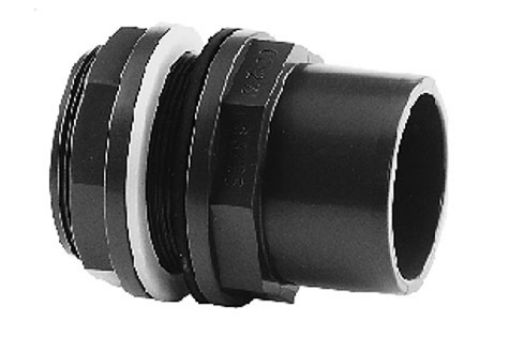 161050248 PVC-U-Behälteranschluss, metrisch, mit Verschraubung d=32mm GF 