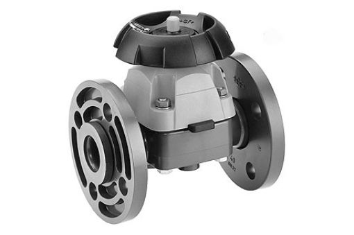 161317025 Membranventil Typ 317 PVC-U/EPDM mit Festflanschen metrisch , d=110mm GF, PN 10 