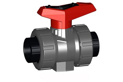 161546773 Kugelhahn 546 PVC-U/FPM ,mit Schweissmuffe PE 100 metrisch, d = 25 mm GF, PN 16 