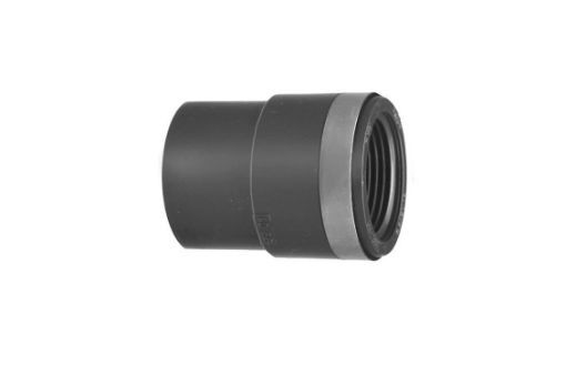721910437 Reduktions-Nippel, PVC-U, metrisch - Rp, d=25mm-1/2" GF, PN 16 