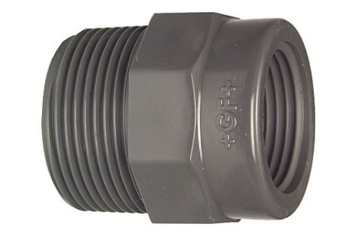 721910846 Muffennippel reduziert, PVC-U, R-Rp, 11/4-1" GF, PN 10 