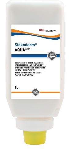 Stokoderm Aqua Pure 1000ml Softflasche Hautschutzcreme gegen wässrige Arbeitsstoffe 24666 