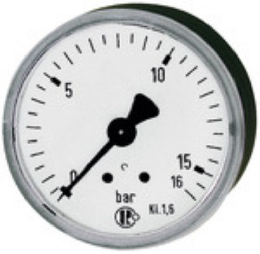 211/1-K Manometer / G 1/4 rück. / -1/0 bar 63 mm / Gehäuse Kunststoff Einfachskala in bar  