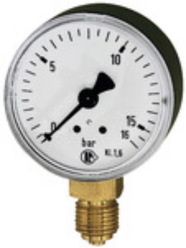 110.37 Manometer / G1/8 senk./ 40 mm 0-25 bar / Gehäuse Stahlblech und Einfachsakala in bar  
