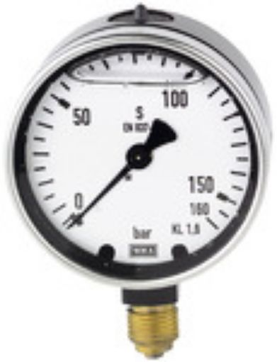 709 Glyzerin-Manometer / G 1/4 senkrecht 63 mm / 0-25 bar / Metall-Gehäuse  