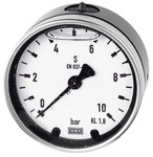 831 Glyzerin-Manometer / G 1/2 rückseitig 100 mm / 0-100 bar / Metall-Gehäuse  