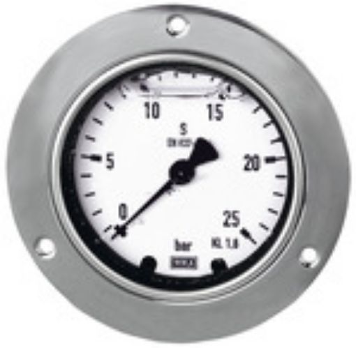 956 Glyzerin-Manometer / G 1/2 rückseitig mit Einbaufrontring / 100 mm / 0-10 bar  