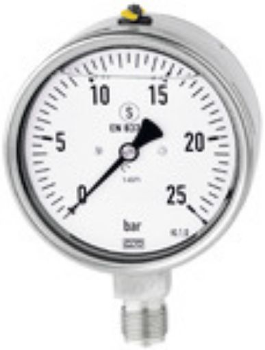 5009/4 Glyzerin-Manometer / -1/+5 bar 100 mm / G 1/2 senkrecht Sicherheitsausführung gem. DIN 16006  