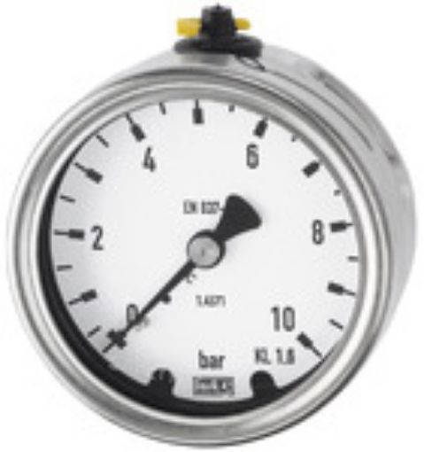 4082 Manometer / G 1/4 rück. / 0-4 bar 63 mm / Chemieausführung Gehäuse 1.4571  