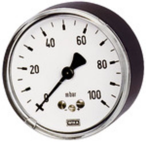 5824 Manometer / G 1/4 rück. / 0-160 mbar 63 mm / Gehäuse Stahl mit Nullpunktkorrektur  