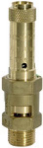 229.04-9,0 Vollhub-Sicherheitsventil /G 1 1/4/SW 50 Hochleistungsausf. / Gehäuse Messing Einstelldruck 9,0 bar Dichtung FPM / Do ø 25 mmBetriebstemp. -10°C - 200°C / baumustergeprüft 