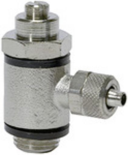 357.018-6 Drosselrückschlagventil -Zuluftdross. Anschl. Schnellverschr. /Schlitzschraube Betriebsdruck max. 10  