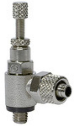333.018-6 Drosselrückschlagventil - Abluftdross. Anschluss Schnellverschraub./ Rändelkopf G 1/8" / für Schlauc  