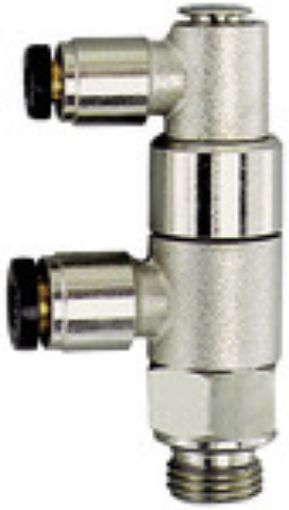 67.014-6 Stopp-Ventil, pneumatisch betätigt/G 1/4 /als Steckanschluss 6 mm / 4 mm Arbeitsdruck max. 10 bar /  