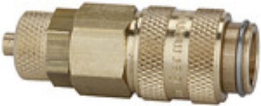 243.28 Schnellverschlusskupplung / NW 5  für Schlauch 6x8 mm / Messing blank Betriebsdruck 0-35 barMed.-Umg  