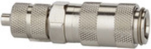243.08/9-N Schnellverschlusskupplung / NW 2,7 für Schlauch 4x6 mm / Messing vernickelt Betriebsdruck 0-35 bar /  