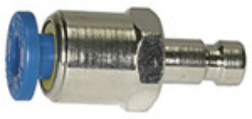 243.09/10-N Einstecknippel / NW 2,7 / push-in  für Schlauch 4 mm / Messing vernickelt  