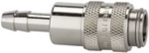 243.26/S-N Schnellverschlusskupplung / NW 5 Tülle für 9 mm LW / Messing vernickelt Betriebsdruck 0-35 bar / SW  