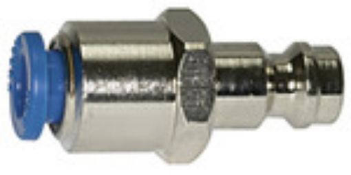 243.800-N Einstecknippel / NW 5 / push-in  für Schlauch 8 mm / Messing vernickelt  