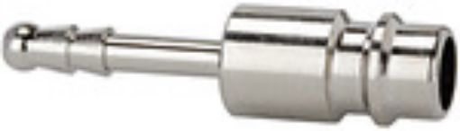 243.10-N Einstecktülle / NW 7,2 für 13 mm LW / Messing vernickelt Betriebsdruck 0-35 bar Med.-Umgeb.temp. -20  