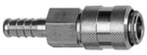 243.70 D Schnellverschlusskupplung / NW 7,8 für Tülle 10 mm LW / Edelstahl 1.4305 Betriebsdruck 0-35 bar Med.  