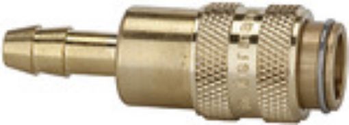 243.26/9-B Schnellverschlusskupplung / NW 5   Tülle für 9 mm LW / Messing  beidseitig absperrend / SW 14Betrieb  