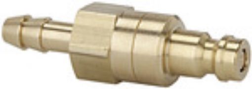 243.17-B Einstecktülle / NW 5 für 6 mm LW / beidseitig absperrend Betriebsdruck 0-35 bar / Messing Med.-Umgeb  