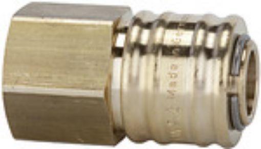 243.33-B Schnellverschlusskupplung / NW 7,2 G 1/2 innen / Messing beidseitig absperrend / SW 24 Betriebsdruck  