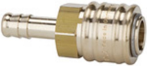 243.46-B Schnellverschlusskupplung / NW 7,2 Tülle für 13 mm LW / Messing beidseitig absperrend / SW 21 Betrie  