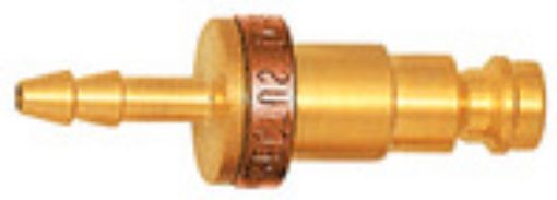 247.54 Einstecktülle / NW 5 für Schlauch 6 mm / braun Betriebsdruck 0-35 bar / Messing Med.-Umgeb.temp. -20  