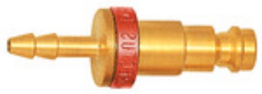 247.58 Einstecktülle / NW 5 für Schlauch 6 mm / rot Betriebsdruck 0-35 bar / Messing Med.-Umgeb.temp. -20°C  