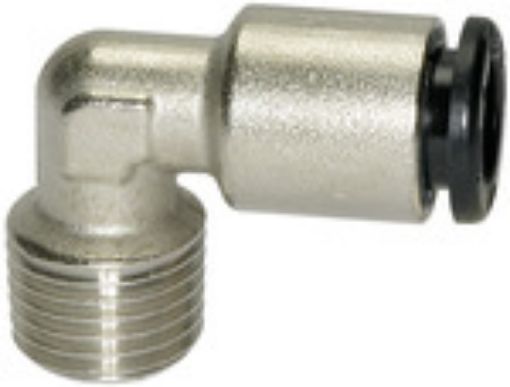 752.014-8 Winkeleinschraubverschr. "click-clock" R 1/4 AG / für Schlauch-Außen-ø 8 mm Ms vernickelt / max. 16   