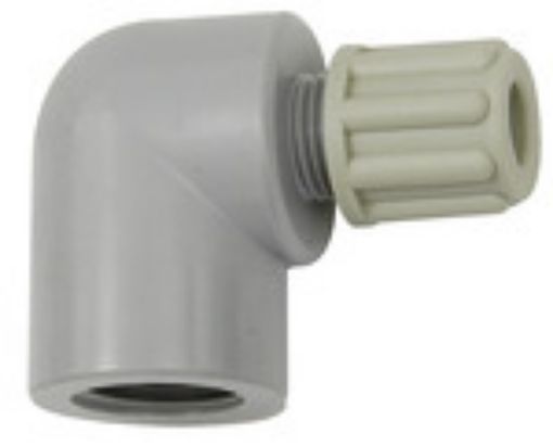 150.01 Winkelaufschraubver. G 1/8 i./ Kunststoff für Schlauch 4/6  